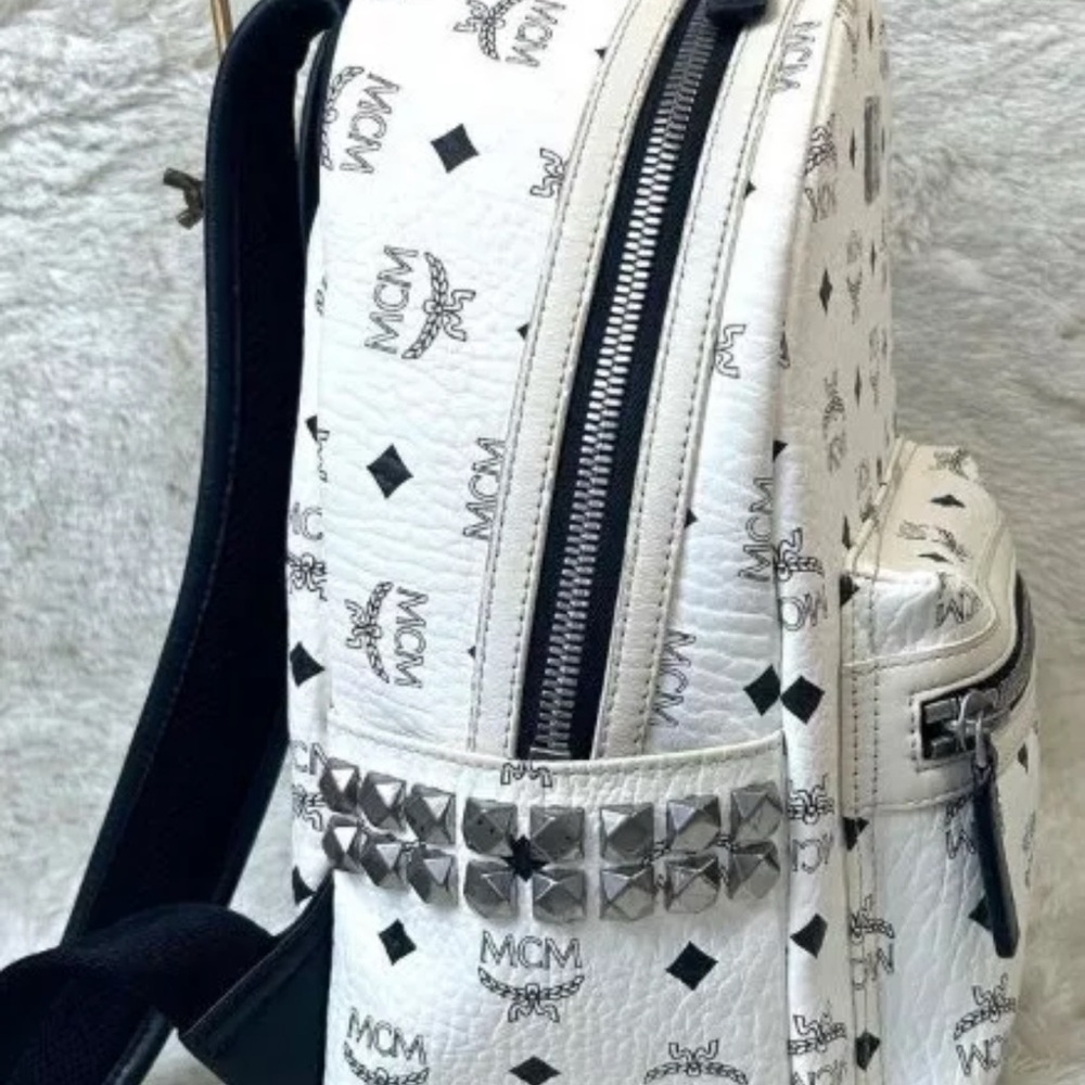 Mcm Authentic 2018 Large Backpack White - image 3